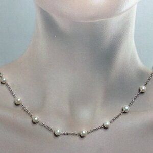 Honora Cultured Pearl Sterling Silver links Necklace